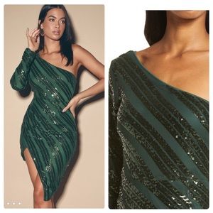 Lulus Rendezvous With You dark green dress